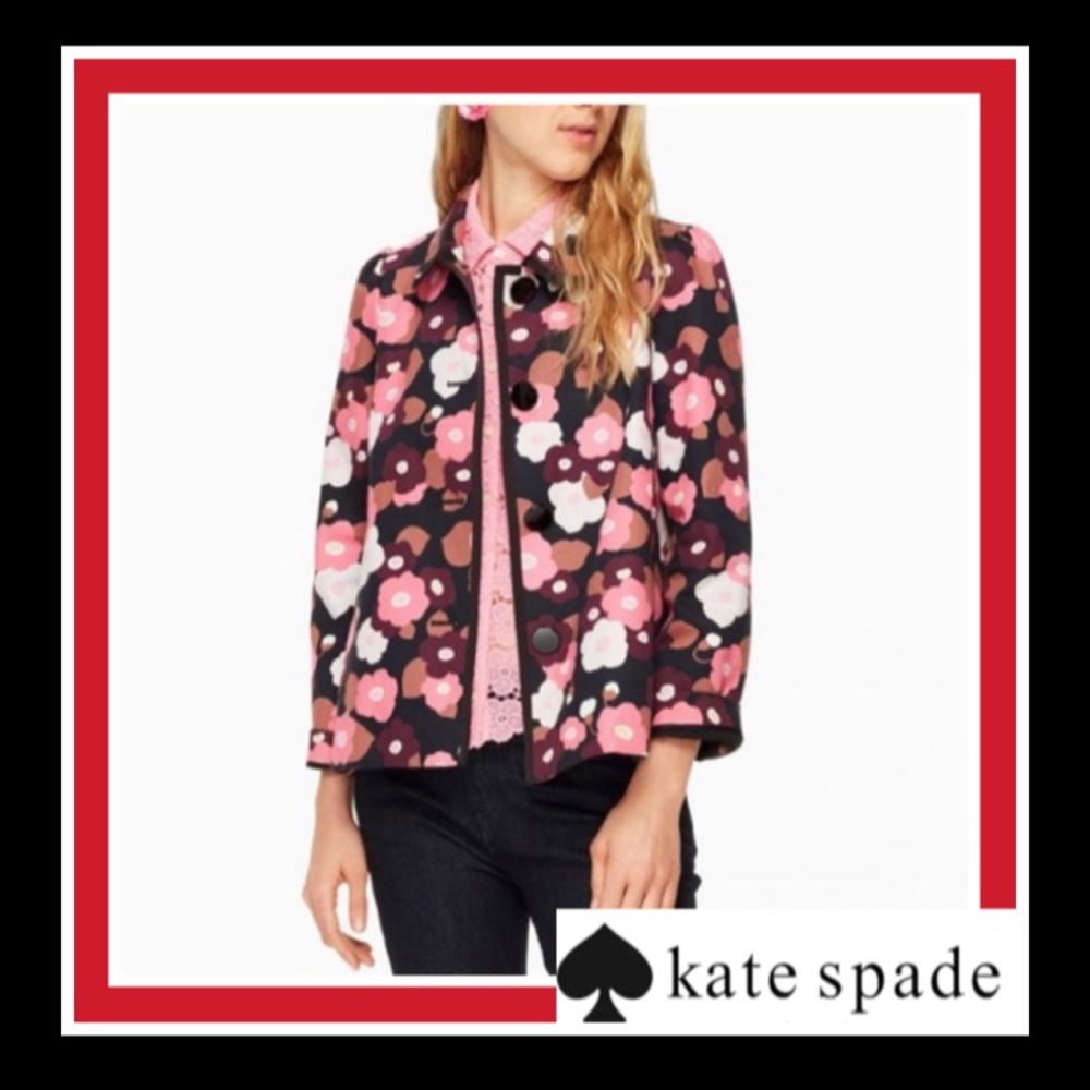 Kate Spade stylish chic Blooming jacket NWT SZ:14